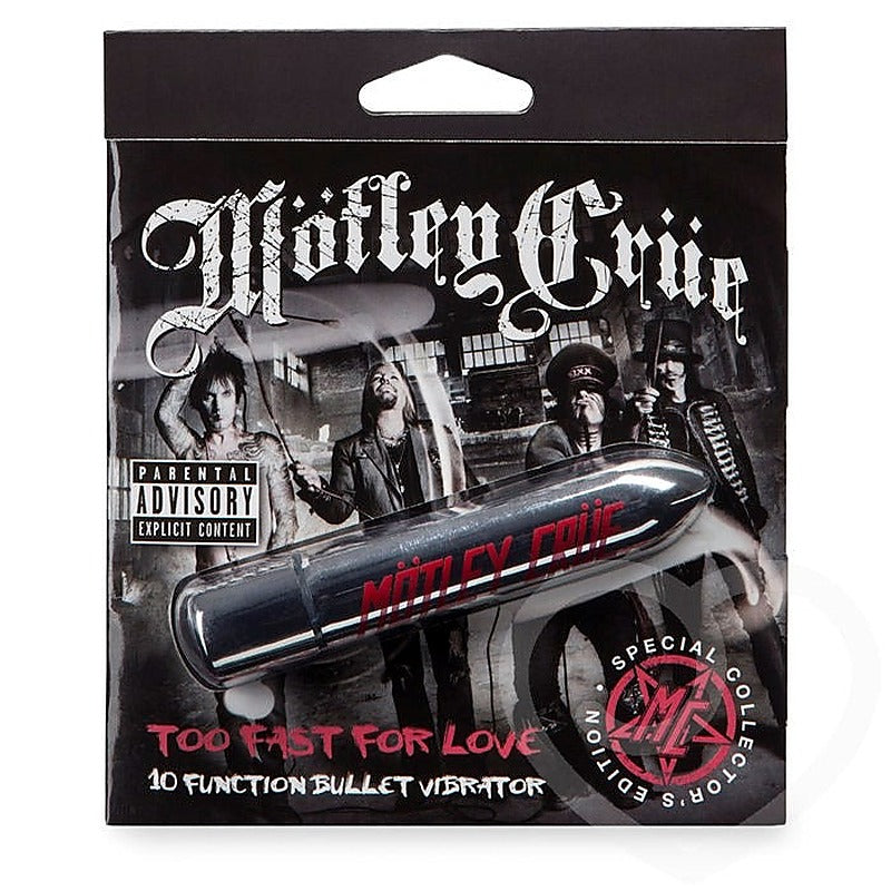 Motley Crue Too Fast For Love 10 Function Bullet Vibrator Silver - Personal Massagers