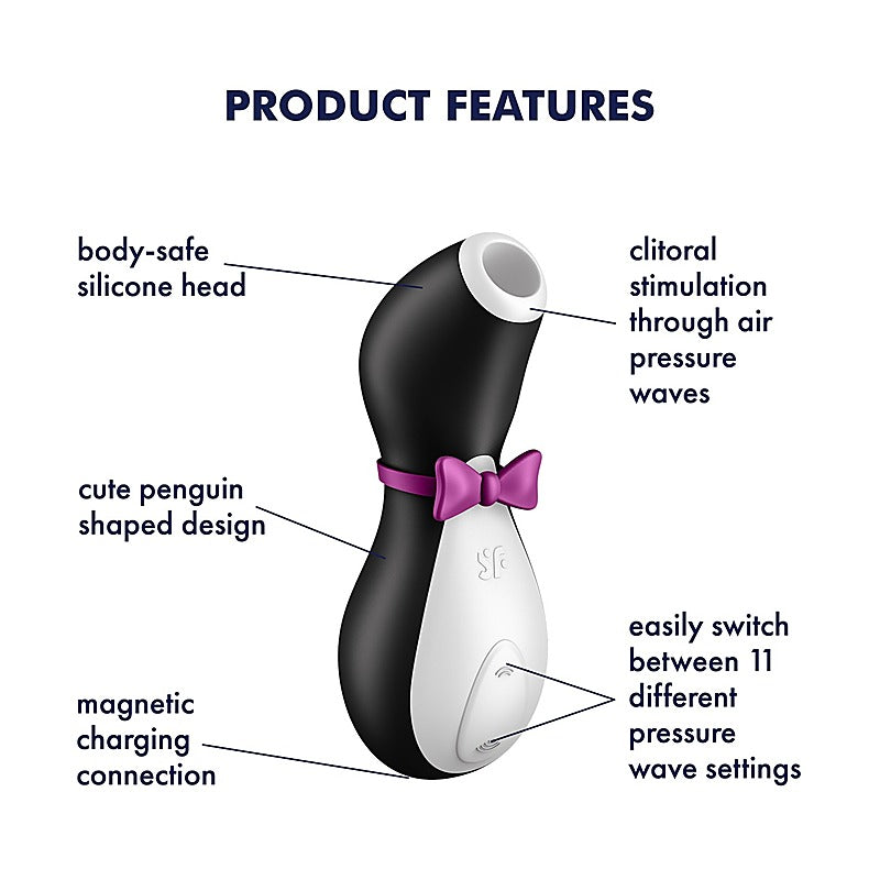 Pro Penguin Next Generation Clitoral Massager By Satisfyer - Clit Ticklers and Pulsators
