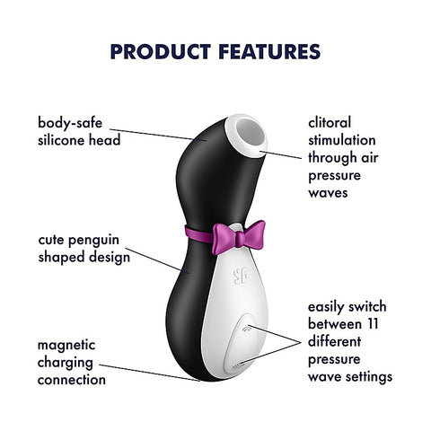 Pro Penguin Next Generation Clitoral Massager By Satisfyer - Clit Ticklers and Pulsators