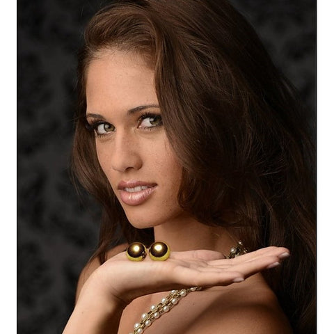 Sir'S Gold Plated 1 Inch Kegel Balls By Xr Brands - Love Eggs and Kegel Exercisers