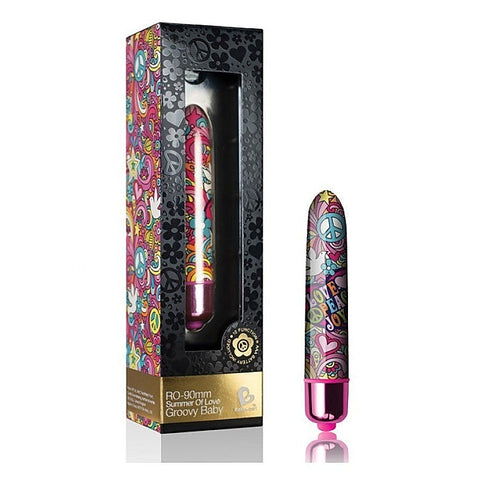 Rocks Off Summer of Love Groovy Baby 90mm Vibrating Bullet - Bullet Vibrators