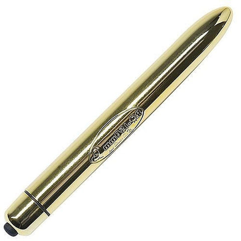 Rocks Off RO 150mm Slimline 10 Speed Gold - Waterproof Vibrators