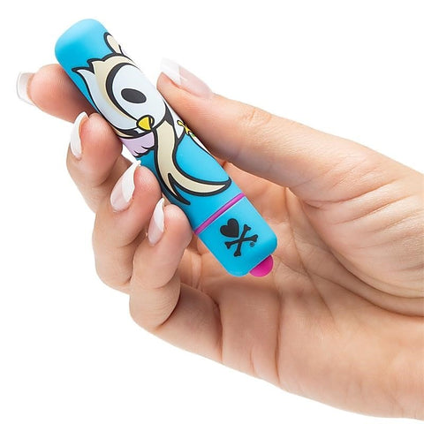 tokidoki Single Speed Mini Bullet Vibrator Blue Doughnut Bird - Mini & Slim Vibrators