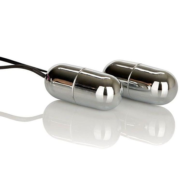 Power Play Dual Silver Remote Control Bullet - Bullet Vibrators
