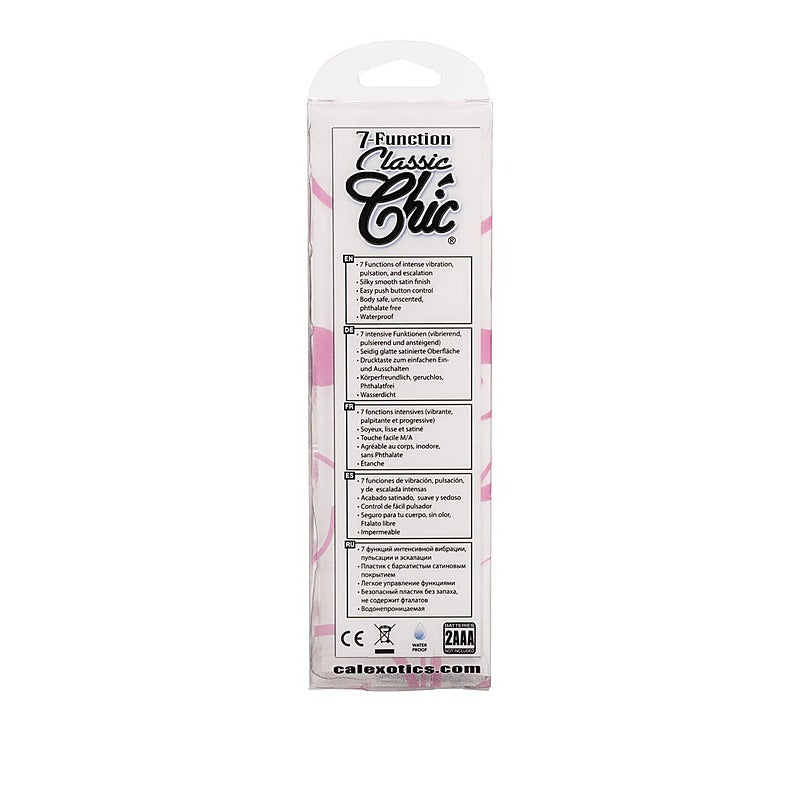 CalExotics 7 Function Classic Chic Mini G Massager Pink - Waterproof Vibrators