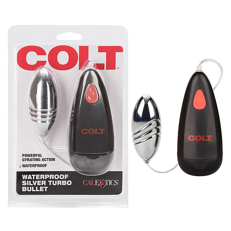 Colt Waterproof Turbo Bullet Vibrator Silver - Personal Massagers