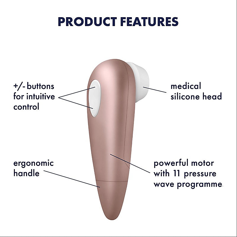 Number One Next Generation Clitoral Massager By Satisfyer - Clit Ticklers and Pulsators