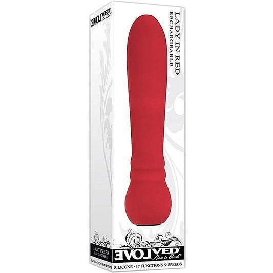 Evolved Lady in Red Rechargeable Bullet - Bullet Vibrators