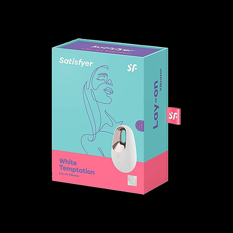 White Temptation 15 Functions Lay-On Vibrator By Satisfyer - Clit Ticklers and Pulsators