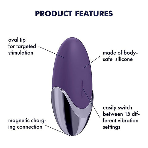 Purple Pleasure Clitoral Vibrator By Satisfyer - Clit Ticklers and Pulsators