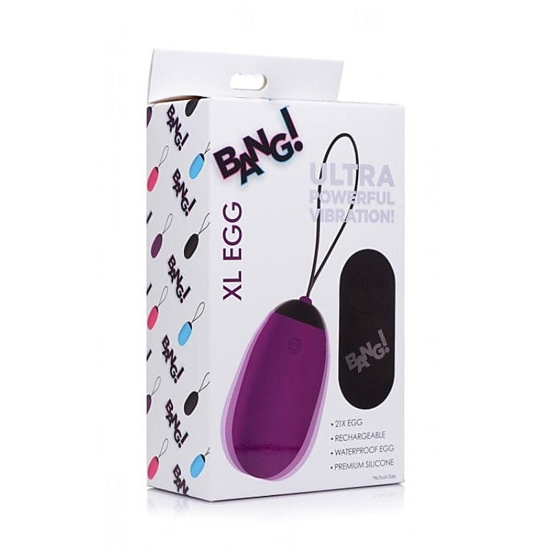 Bang! XL Silicone Vibrating Egg - Steel Sex Toys