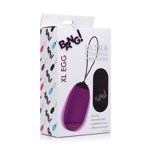 Bang! XL Silicone Vibrating Egg - Steel Sex Toys