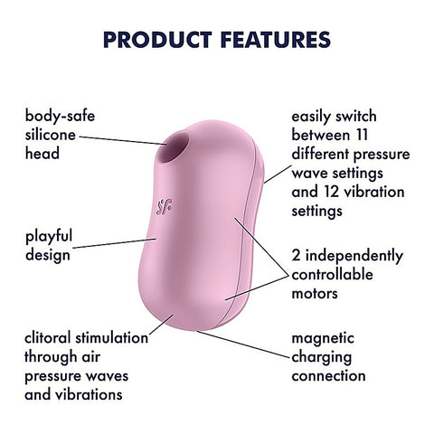 Cotton Candy Air Pulse Clitoral Massager By Satisfyer - Rabbit Vibrators