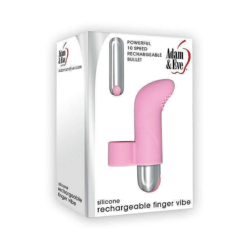 Silicone Rechargeable Finger Vibe By Adam & Eve - Finger and Tongue Vibrators
