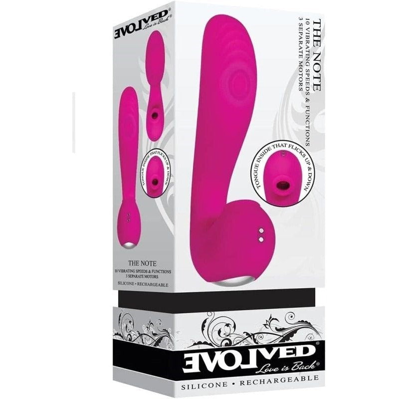 Evolved The Note Vibrator with Flicking Clit Stim - G-Spot Vibrators
