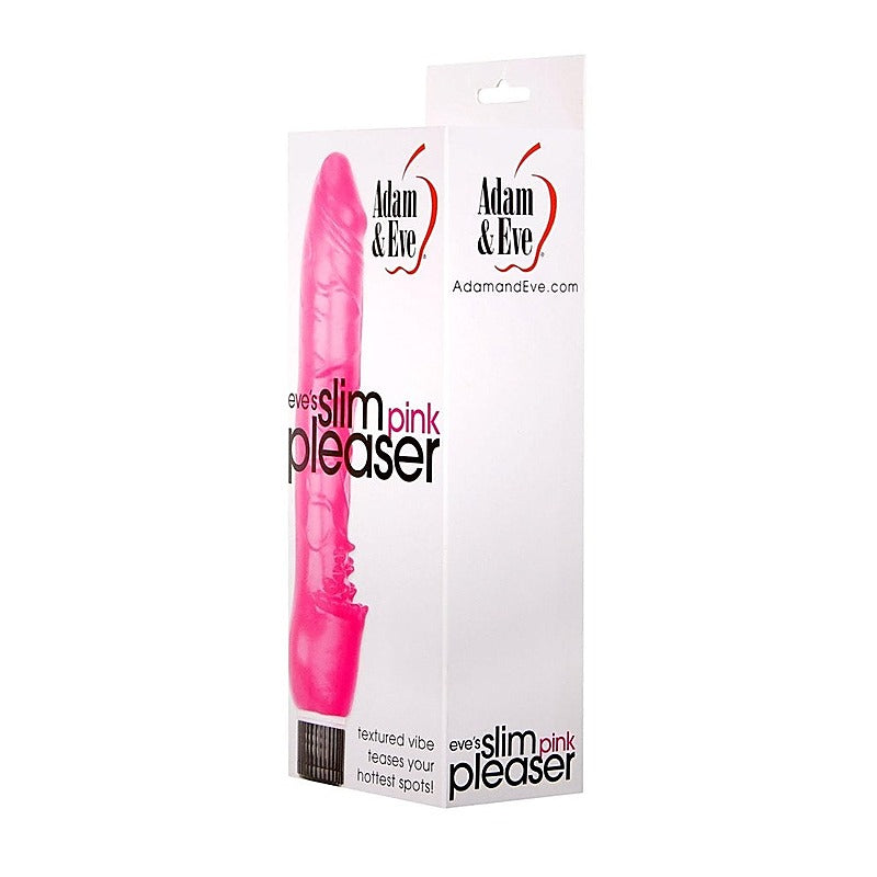 Customizable Vibrating Slim Pink Pleaser By Adam & Eve - G-Spot Vibrators