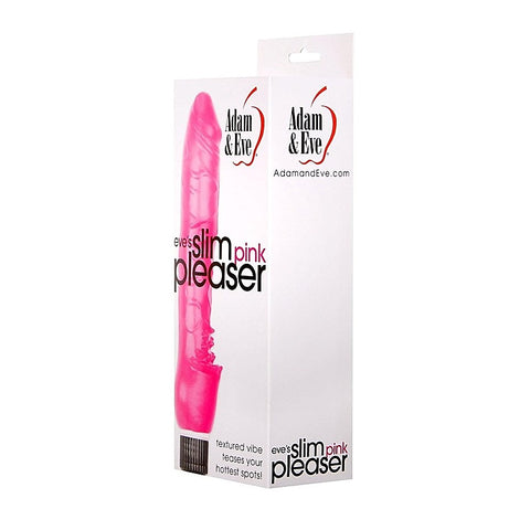 Customizable Vibrating Slim Pink Pleaser By Adam & Eve - G-Spot Vibrators
