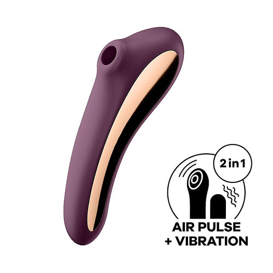 Satisfyer Dual Kiss Double Sided Air Pulse Clitoral Vibrator - Clit Ticklers and Pulsators