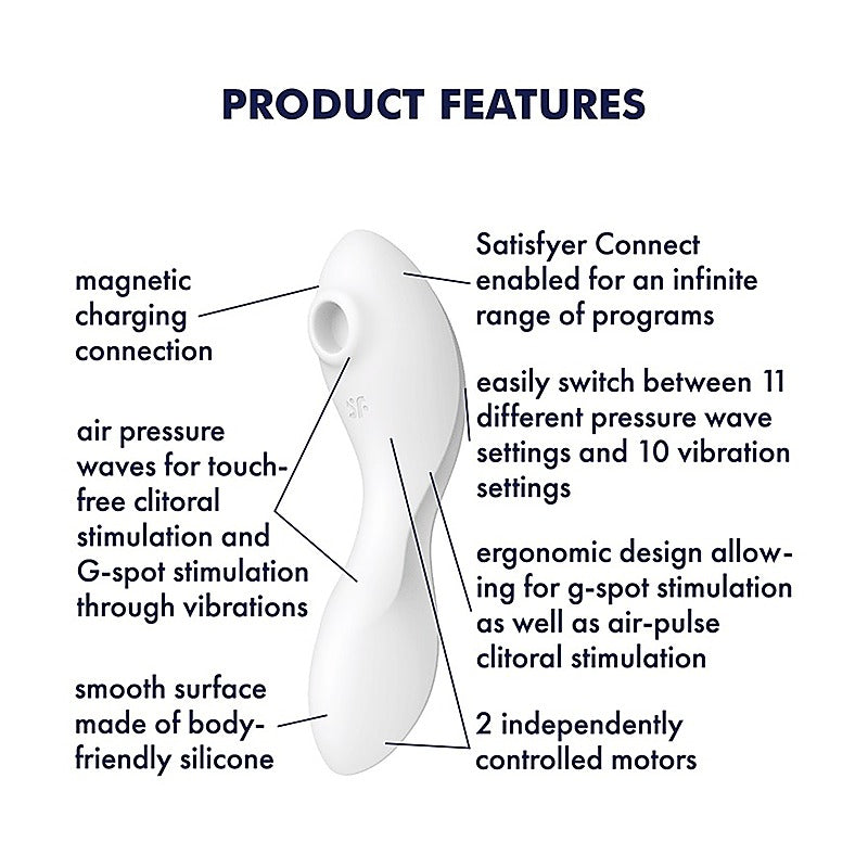 Curvy Trinity 5 Layon Air Pulse App Connected By Satisfyer - G-Spot Vibrators