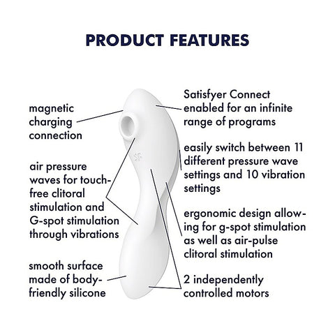 Curvy Trinity 5 Layon Air Pulse App Connected By Satisfyer - G-Spot Vibrators