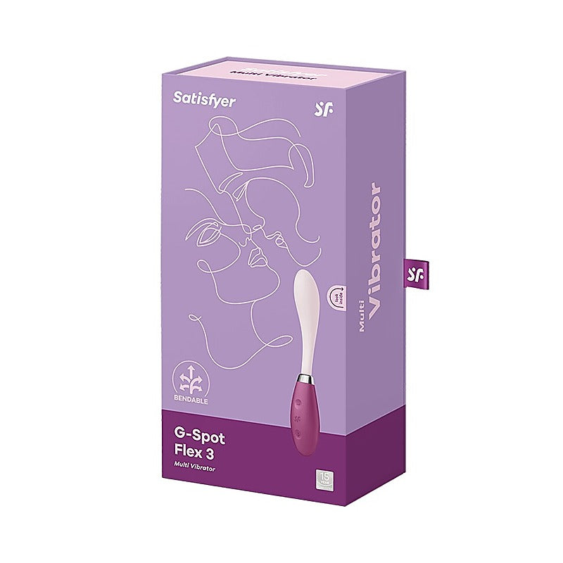 Flex 3 Bendable Silicone G Spot Vibrator By Satisfyer - Clit Ticklers and Pulsators