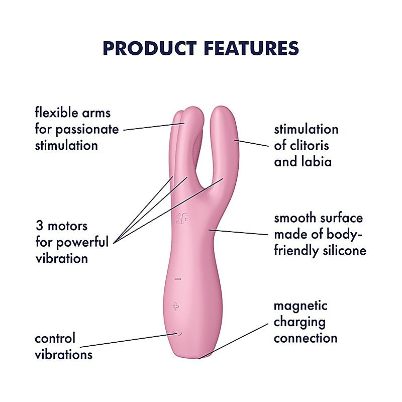 Threesome 3 Layon 3 Motors by Satisfyer - Clit Ticklers and Pulsators
