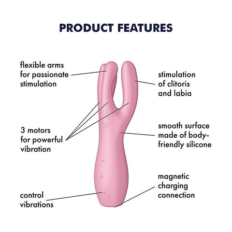 Threesome 3 Layon 3 Motors by Satisfyer - Clit Ticklers and Pulsators