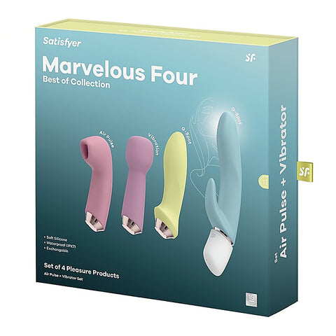 Marvelous Four Silicone Vibrator Set By Satisfyer - Rabbit Vibrators