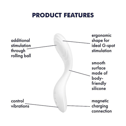 Rolling Pleasure 7 Functions G Spot Massager By Satisfyer - Clit Ticklers and Pulsators