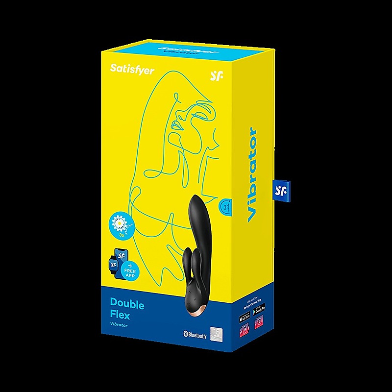 Double Flex App Controlled Rabbit Vibrator By Satisfyer - Clit Ticklers and Pulsators