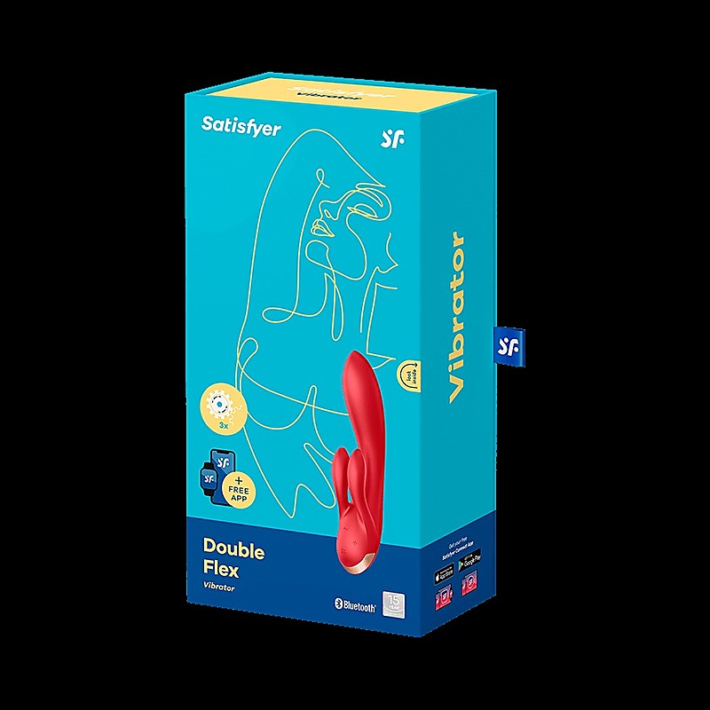 Double Flex App Controlled Rabbit Vibrator By Satisfyer - Clit Ticklers and Pulsators