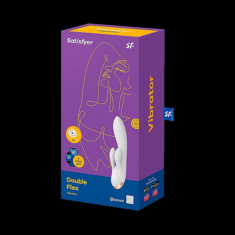 Double Flex App Controlled Rabbit Vibrator By Satisfyer - Clit Ticklers and Pulsators