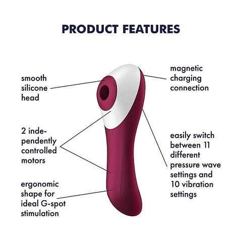 Dual Crush Air Pulse Clitoral And G Spot Vibrator - Clit Ticklers and Pulsators