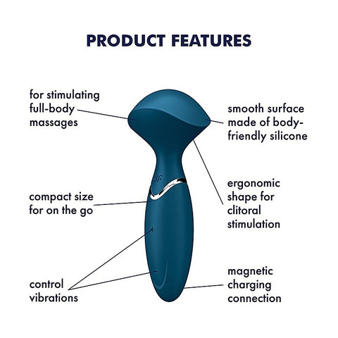 Mini Wand-Er 12 Functions Full Body Massager By Satisfyer - Personal Massagers