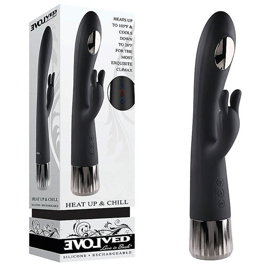 Evolved Heat & Chill Silky Rabbit Vibrator - Dual Stimulation Delight - Rabbit Vibrators