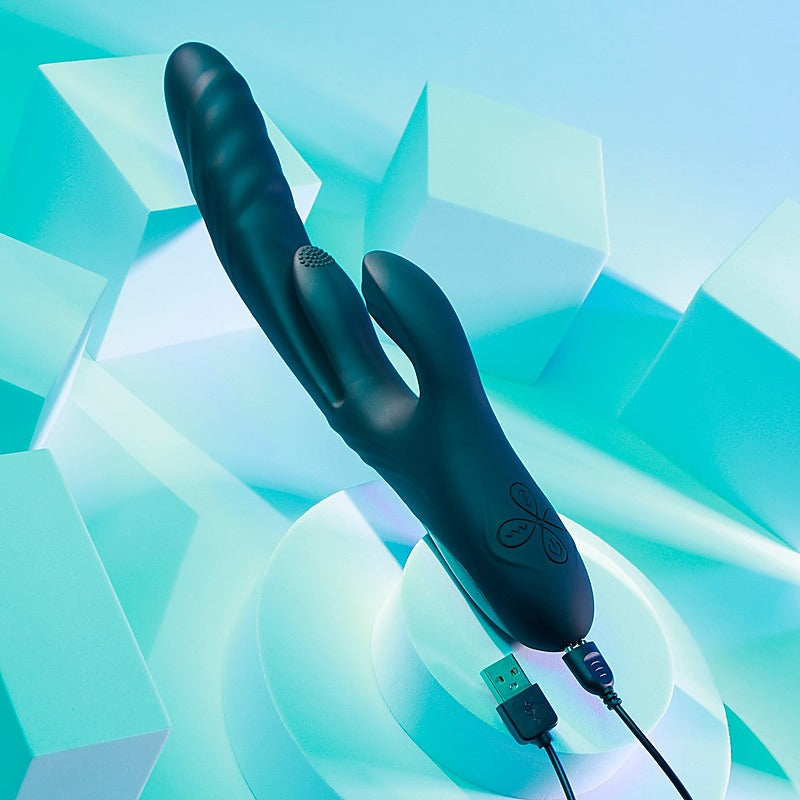 Playboy Pleasure Rapid Rabbit Silicone Vibrator - Rabbit Vibrators