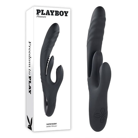 Playboy Pleasure Rapid Rabbit Silicone Vibrator - Rabbit Vibrators