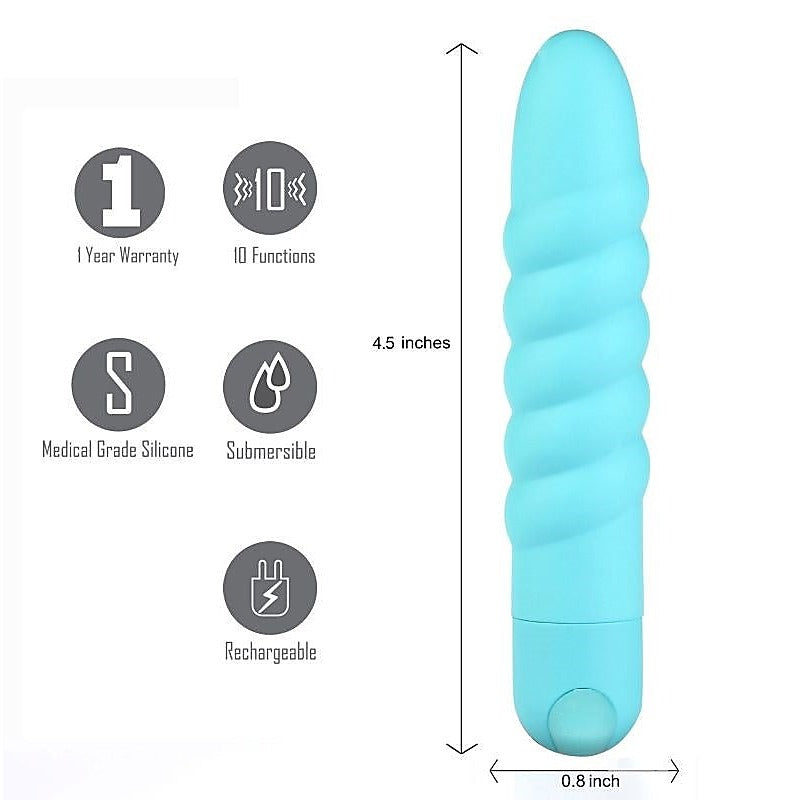 Maia Toys' Lola Teal - Supercharged Pleasure Companion - Bullet Vibrators