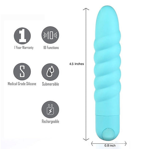 Maia Toys' Lola Teal - Supercharged Pleasure Companion - Bullet Vibrators