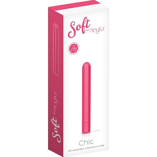 Soft By Playful Chic Rechargeable Long Bullet Vibe - Personal Massagers
