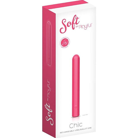 Soft By Playful Chic Rechargeable Long Bullet Vibe - Personal Massagers