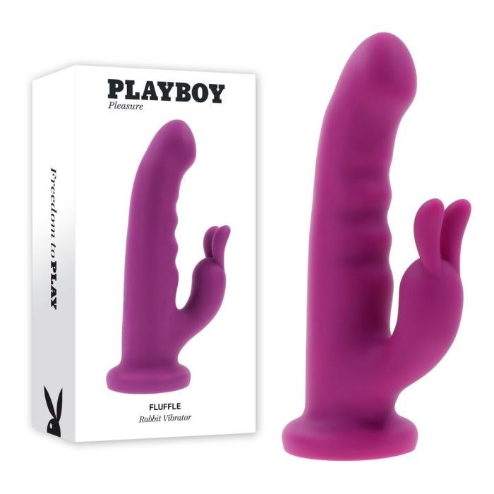 Playboy Pleasure FLUFFLE G-Spot Rabbit Vibrator - Rabbit Vibrators
