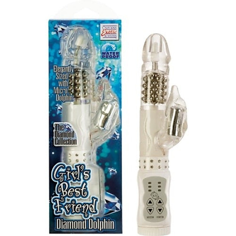 CalExotics Girl's Best Friend Diamond Dolphin Vibe - Rabbit Vibrators