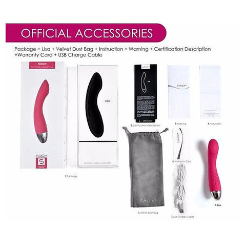 Svakom Lisa Touch Sensor G Spot Vibrator - Rabbit Vibrators