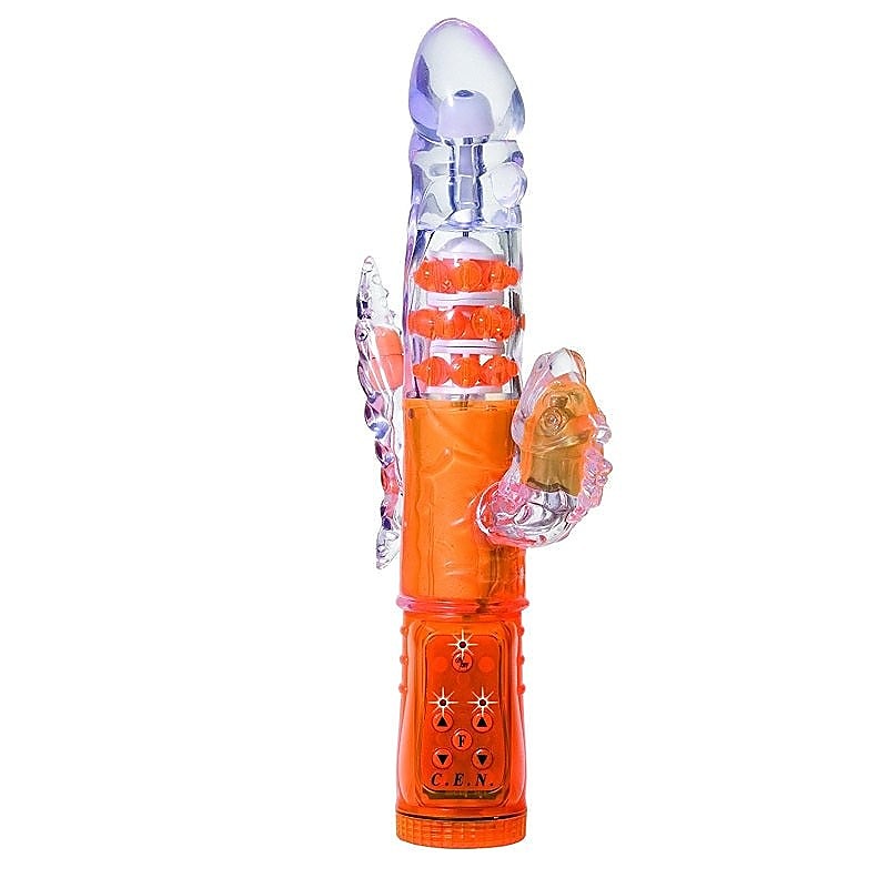Triple Orgasm Vibrator Orange - Rabbit Vibrators