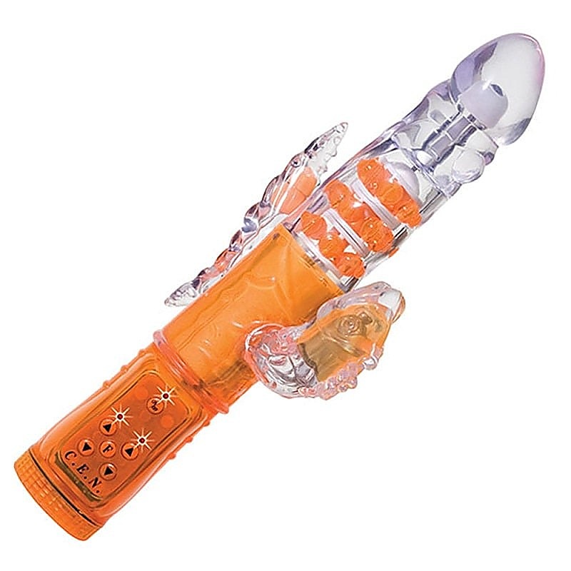 Triple Orgasm Vibrator Orange - Rabbit Vibrators