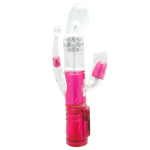 CalExotics Triple Orgasm French Kiss Rabbit Vibrator - Rabbit Vibrators
