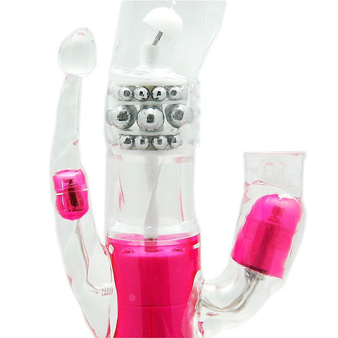 CalExotics Triple Orgasm French Kiss Rabbit Vibrator - Rabbit Vibrators