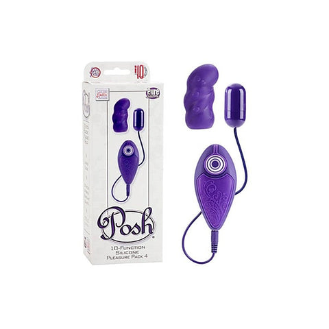 Posh 10 Function Silicone Pleasure Vibrator Pack 4 - Silicone Vibrators