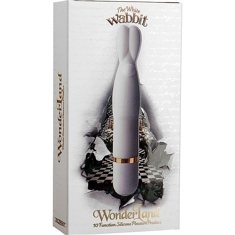 Doc Johnson Wonderland The White Wabbit Silicone Massager - Rabbit Vibrators